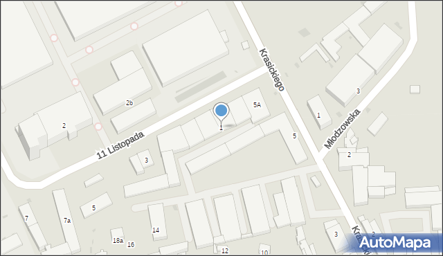 Radomsko, 11 Listopada, 1, mapa Radomsko