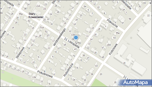 Radomsko, 11 Listopada, 24, mapa Radomsko