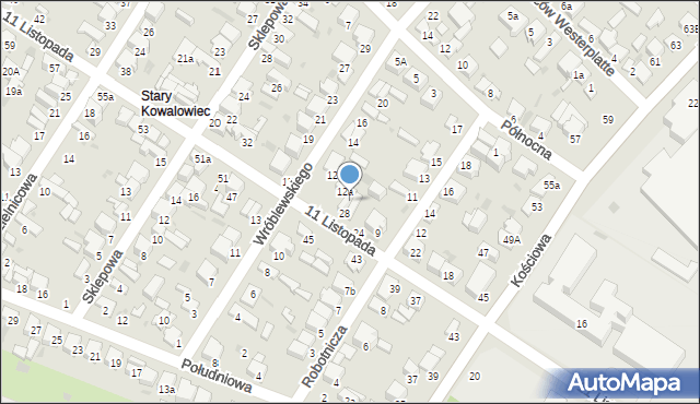 Radomsko, 11 Listopada, 30, mapa Radomsko