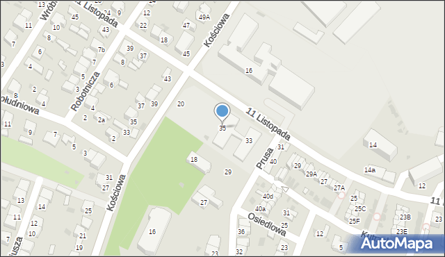 Radomsko, 11 Listopada, 35, mapa Radomsko