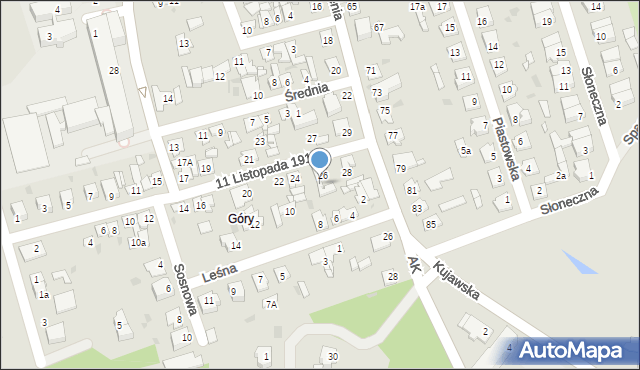 Radziejów, 11 Listopada 1918 r., 26a, mapa Radziejów