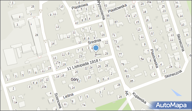 Radziejów, 11 Listopada 1918 r., 27, mapa Radziejów