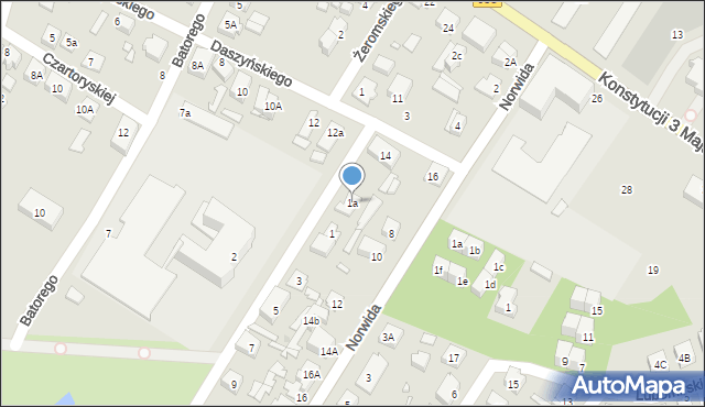 Radzymin, 11 Listopada, 1a, mapa Radzymin