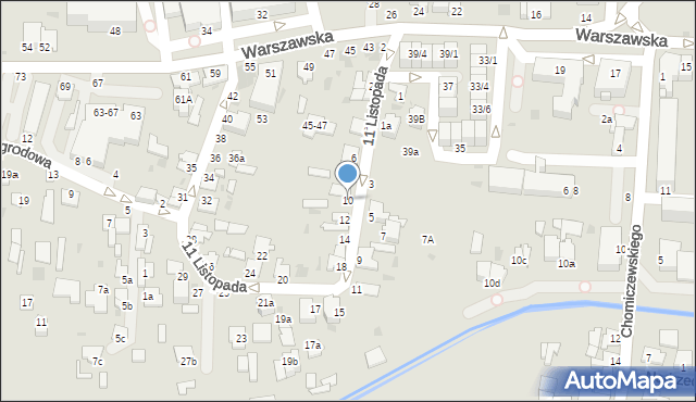 Radzyń Podlaski, 11 Listopada, 10, mapa Radzyń Podlaski