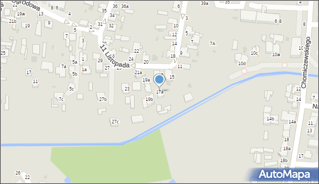 Radzyń Podlaski, 11 Listopada, 17a, mapa Radzyń Podlaski