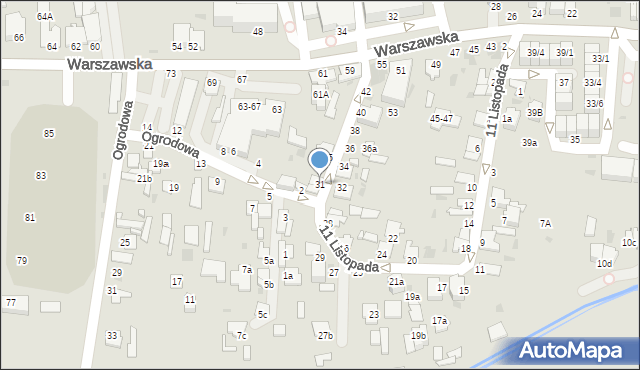 Radzyń Podlaski, 11 Listopada, 31, mapa Radzyń Podlaski