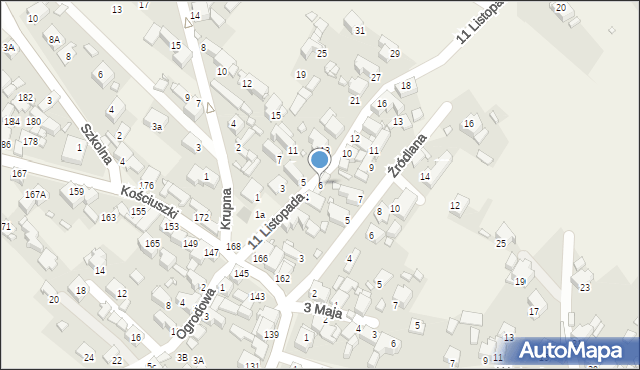 Rogoźnik, 11 Listopada, 6, mapa Rogoźnik