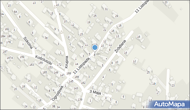 Rogoźnik, 11 Listopada, 8, mapa Rogoźnik