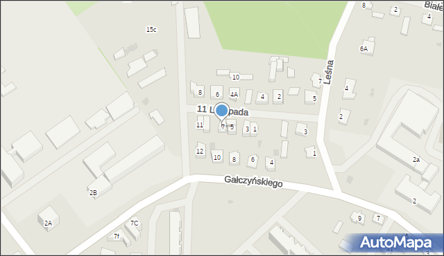 Ruciane-Nida, 11 Listopada, 7, mapa Ruciane-Nida