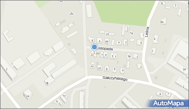 Ruciane-Nida, 11 Listopada, 9, mapa Ruciane-Nida