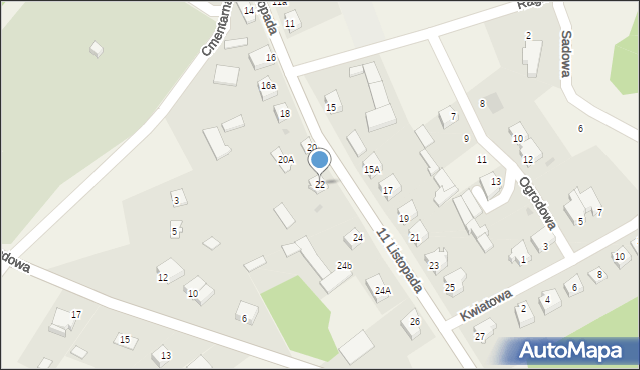 Rutki-Kossaki, 11 Listopada, 22, mapa Rutki-Kossaki