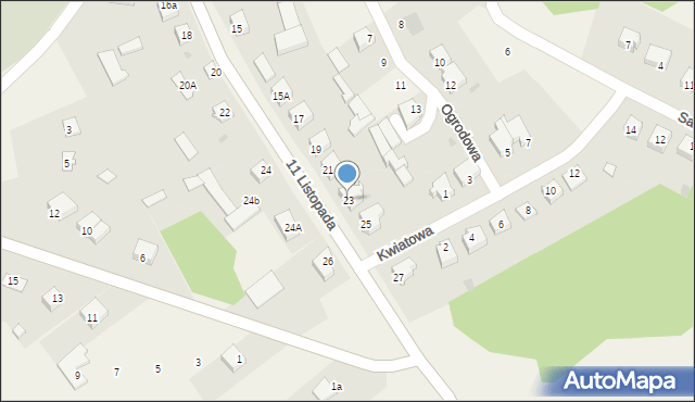 Rutki-Kossaki, 11 Listopada, 23, mapa Rutki-Kossaki