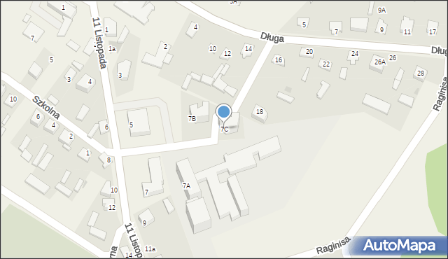 Rutki-Kossaki, 11 Listopada, 7C, mapa Rutki-Kossaki