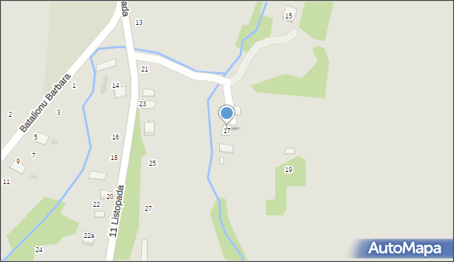 Ryglice, 11 Listopada, 17, mapa Ryglice