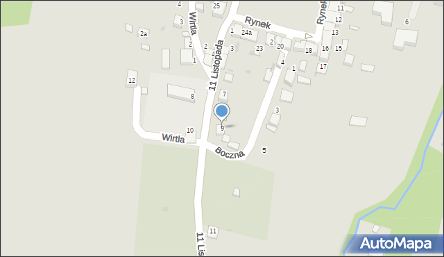 Ryglice, 11 Listopada, 9, mapa Ryglice