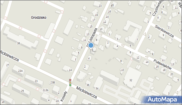 Sandomierz, 11 Listopada, 6A, mapa Sandomierza