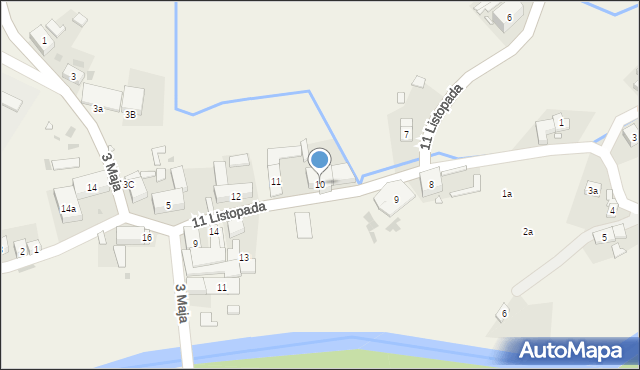 Ścinawka Średnia, 11 Listopada, 10, mapa Ścinawka Średnia