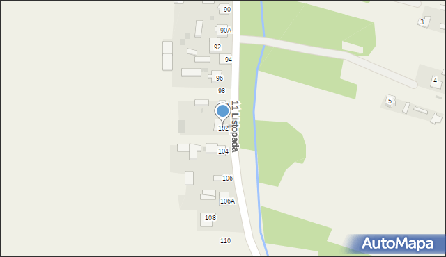 Sieciechów, 11 Listopada, 102, mapa Sieciechów