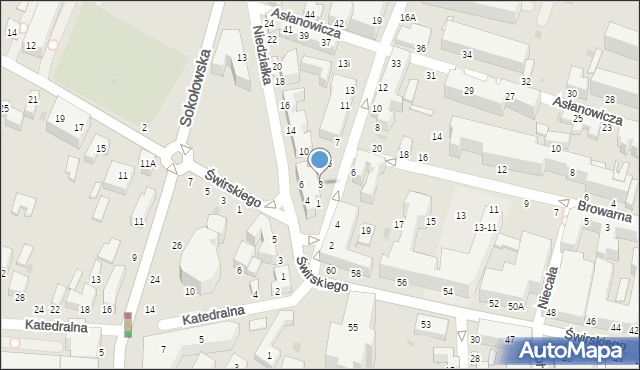 Siedlce, 11 Listopada, 3, mapa Siedlce