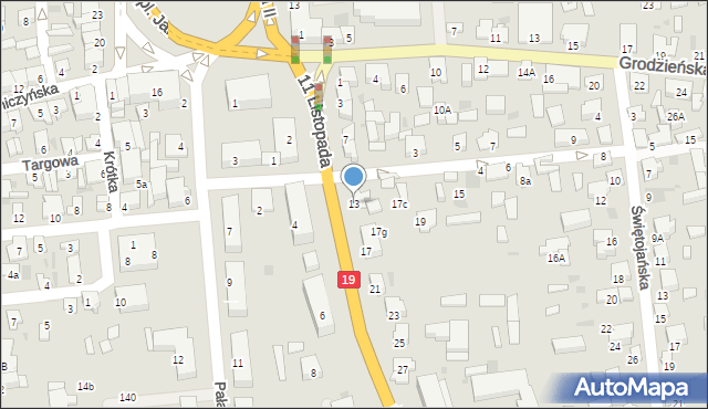 Siemiatycze, 11 Listopada, 13, mapa Siemiatycze