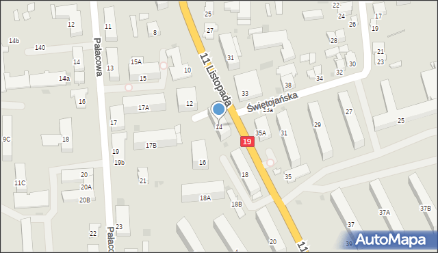 Siemiatycze, 11 Listopada, 14, mapa Siemiatycze