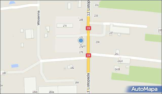 Siemiatycze, 11 Listopada, 174, mapa Siemiatycze