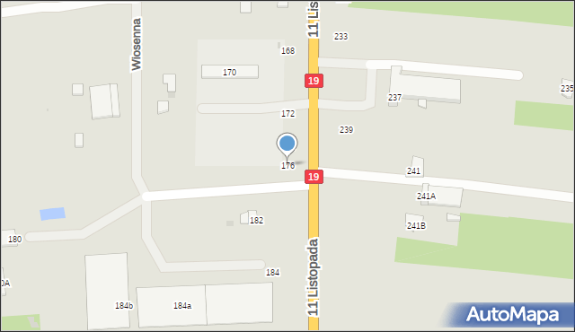 Siemiatycze, 11 Listopada, 176, mapa Siemiatycze