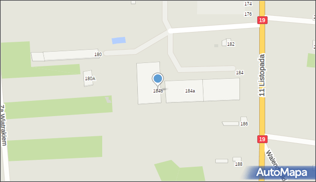 Siemiatycze, 11 Listopada, 184b, mapa Siemiatycze