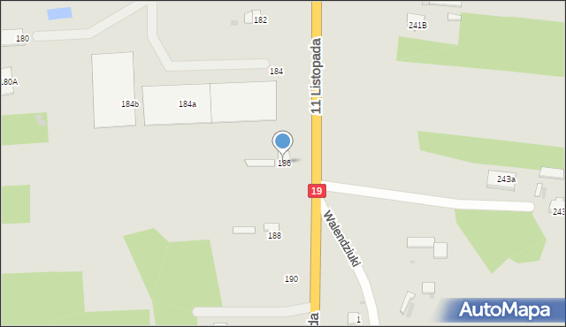 Siemiatycze, 11 Listopada, 186, mapa Siemiatycze