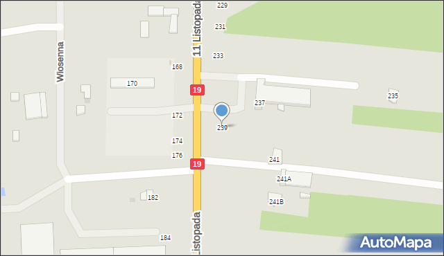 Siemiatycze, 11 Listopada, 239, mapa Siemiatycze