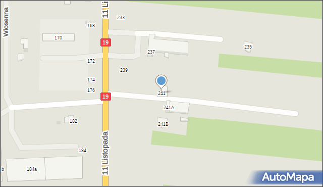 Siemiatycze, 11 Listopada, 241, mapa Siemiatycze