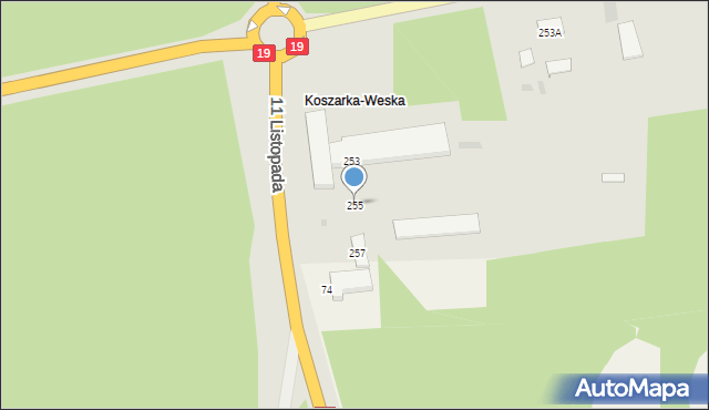 Siemiatycze, 11 Listopada, 255, mapa Siemiatycze