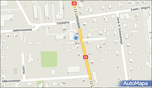 Siemiatycze, 11 Listopada, 30, mapa Siemiatycze