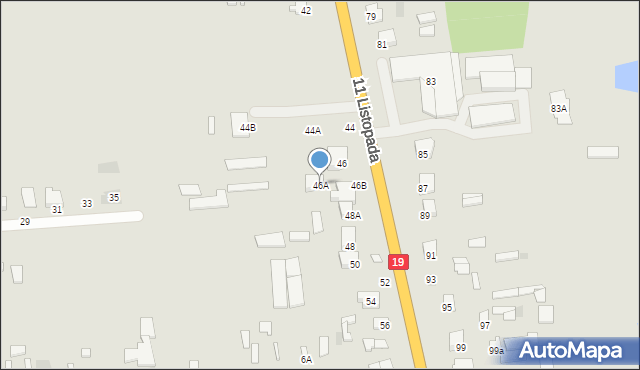 Siemiatycze, 11 Listopada, 46A, mapa Siemiatycze
