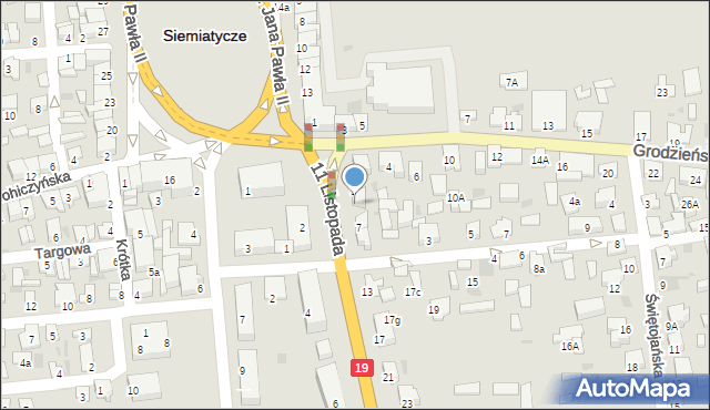 Siemiatycze, 11 Listopada, 5, mapa Siemiatycze