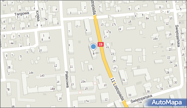 Siemiatycze, 11 Listopada, 6, mapa Siemiatycze