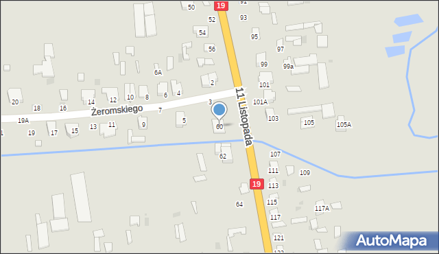 Siemiatycze, 11 Listopada, 60, mapa Siemiatycze