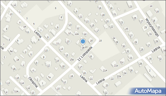 Sierakowice, 11 Listopada, 15, mapa Sierakowice