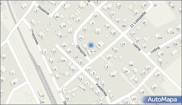 Sierakowice, 11 Listopada, 7, mapa Sierakowice