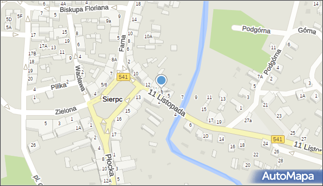 Sierpc, 11 Listopada, 3, mapa Sierpc