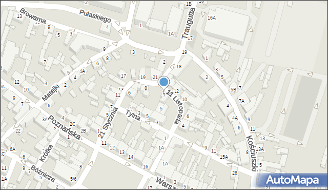 Słupca, 11 Listopada, 7, mapa Słupca