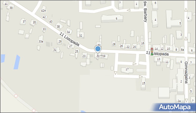 Sompolno, 11 Listopada, 21, mapa Sompolno