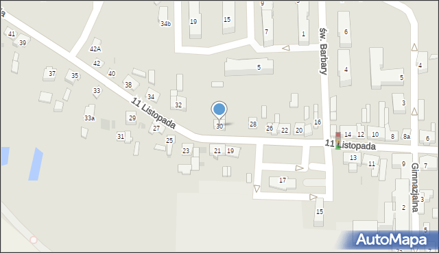 Sompolno, 11 Listopada, 30, mapa Sompolno