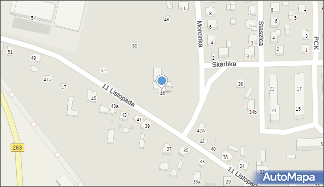 Sompolno, 11 Listopada, 46, mapa Sompolno