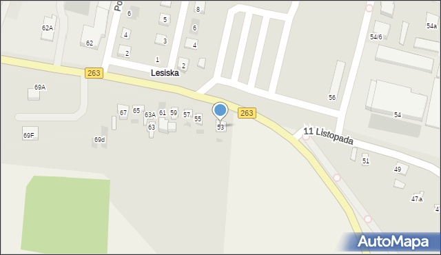 Sompolno, 11 Listopada, 53, mapa Sompolno