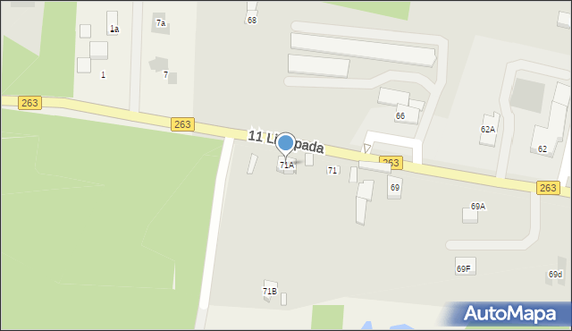 Sompolno, 11 Listopada, 71A, mapa Sompolno
