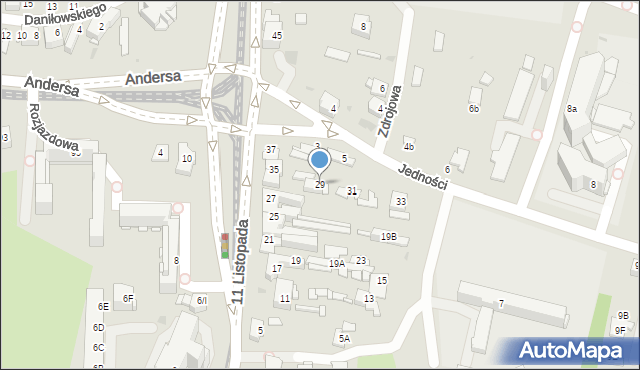 Sosnowiec, 11 Listopada, 29, mapa Sosnowca