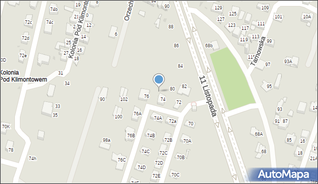 Sosnowiec, 11 Listopada, 78, mapa Sosnowca