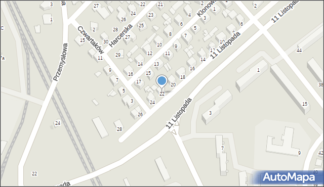 Stalowa Wola, 11 Listopada, 22, mapa Stalowa Wola