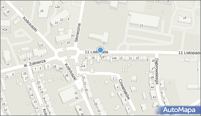 Stargard, 11 Listopada, 18, mapa Stargard